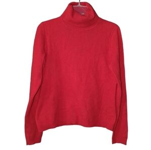 Gorsuch Womens Sweater Turtleneck 100% Cashmere Cozy Red Luxury Ski Resort Large